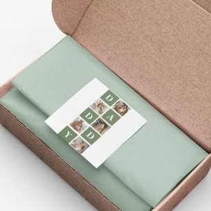 Pegatina Cuadrada Foto de colección moderna y regalo del Día del Pad