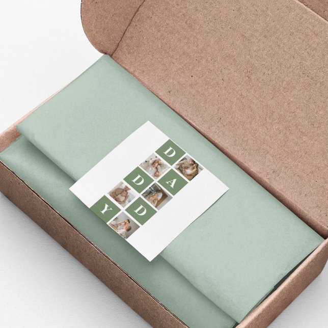 Pegatina Cuadrada Foto de colección moderna y regalo del Día del Pad (Subido por el creador)