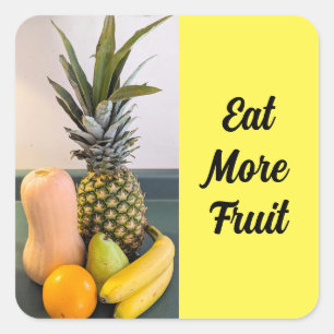 Pegatina Cuadrada Foto de fruta diversa Recordatorio saludable amari