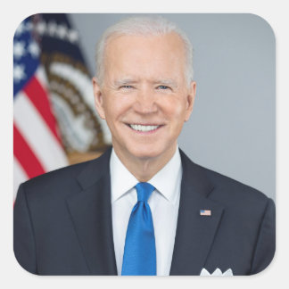 Pegatina Cuadrada Foto de la Casa Blanca del presidente estadouniden