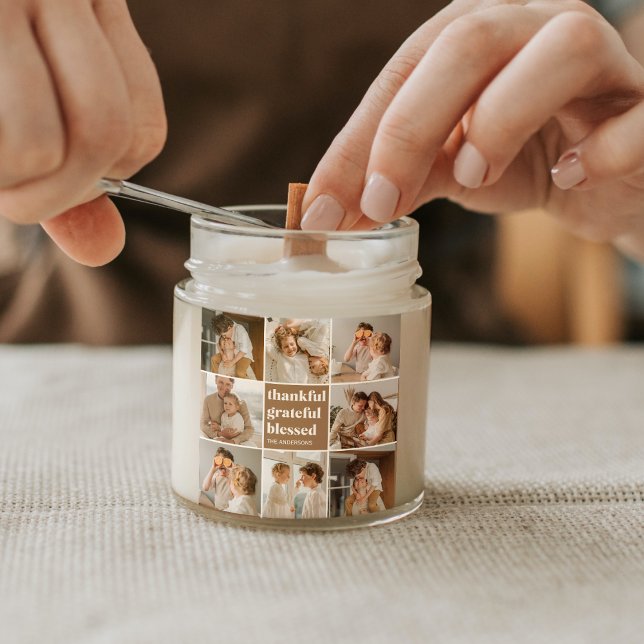 Pegatina Cuadrada Foto de la familia Collage | Agradecidos agradecid (Subido por el creador)