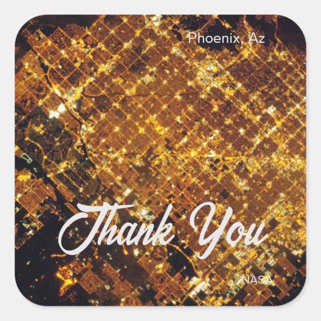 Pegatina Cuadrada Foto de la NASA de Phoenis (Anverso)