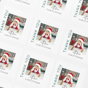 Pegatina Cuadrada Foto de niños Gracias