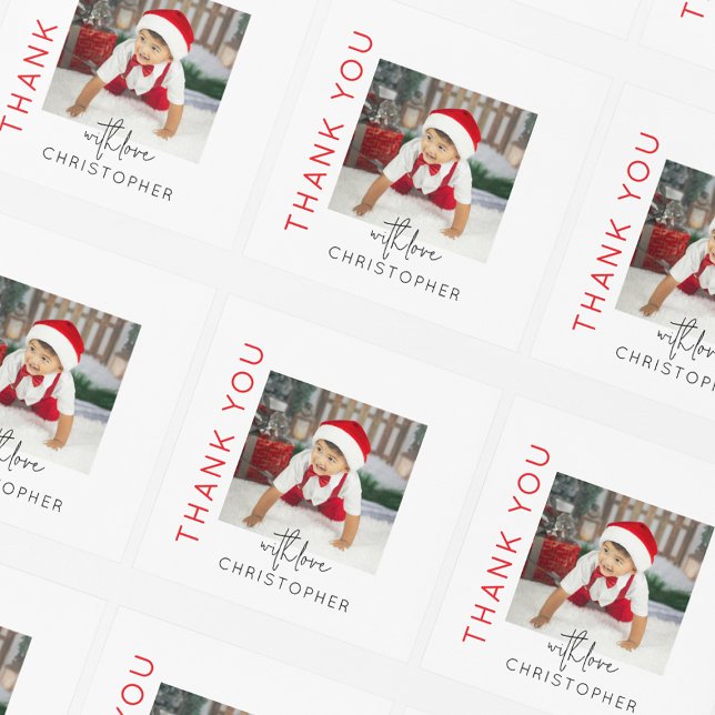 Pegatina Cuadrada Foto de niños Gracias (Subido por el creador)