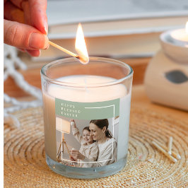 Pegatina Cuadrada Foto de Trendy Family | Green Happy Blessed Easter