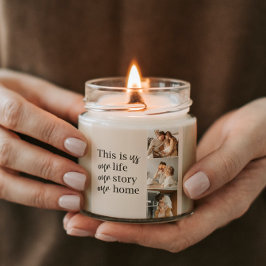 Pegatina Cuadrada Foto familiar moderna de pareja y cita encantadora