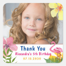 Foto Flamingo Chica Cumpleaños Gracias