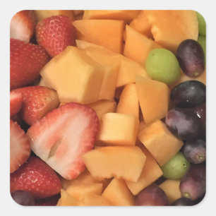 Pegatina Cuadrada Foto mixta de frutas