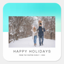 Pegatina Cuadrada Foto moderna de Aqua Blue