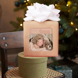 Pegatina Cuadrada Foto moderna del bebé | Has Hecho Mi Vida Completa