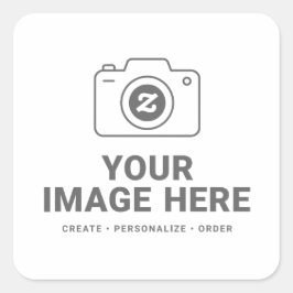 Pegatina Cuadrada Foto personalizada