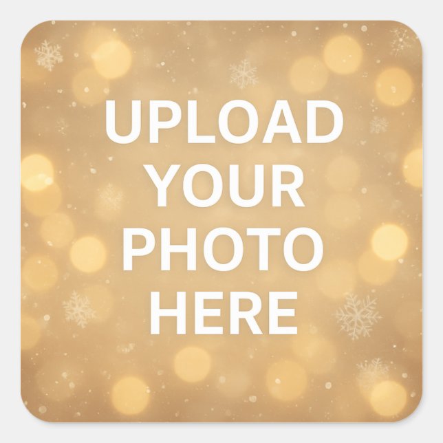 Pegatina Cuadrada Foto personalizada (Anverso)
