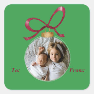 Pegatina Cuadrada Foto personalizada con foto de Personalizado Keeps