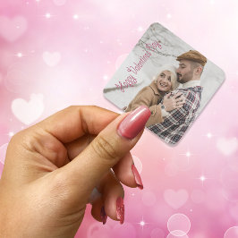 Pegatina Cuadrada Foto personalizada de San Valentín
