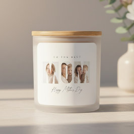 Pegatina Cuadrada Foto personalizada MAMÁ | Día de la Madre personal