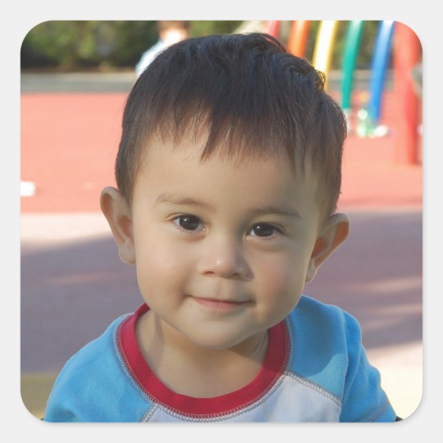 Pegatina Cuadrada Foto personalizada por personalizado (Anverso)
