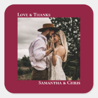 Foto simple Cranberry Red Love & Gracias Boda