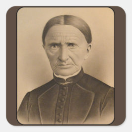 Pegatina Cuadrada Foto vintage de una mujer victoriana desoladora