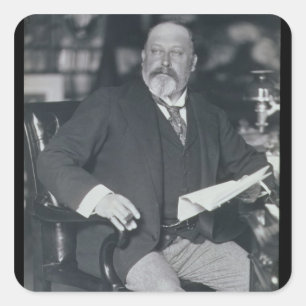 Pegatina Cuadrada Fotografía de Edward VII (1841-1910) (b/w)