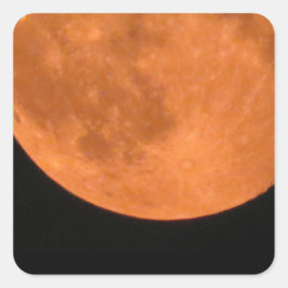 Pegatina Cuadrada Fotografía de Halloween de la naranja Harvest Moon