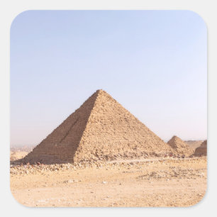 Pegatina Cuadrada Fotografía de las Pirámides de Giza