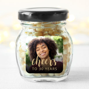 Pegatina Cuadrada Fotógrafo Fiesta de cumpleaños número 30