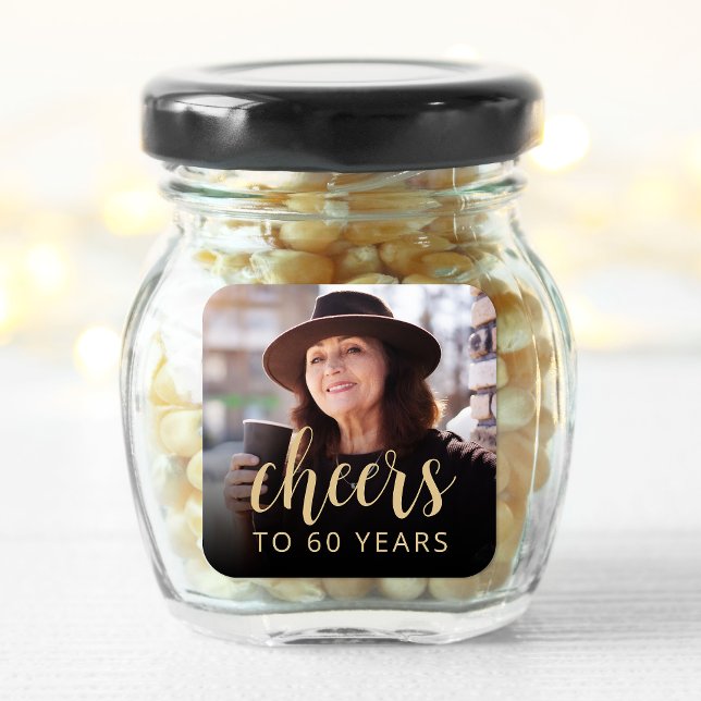 Pegatina Cuadrada Fotomontaje de la Fiesta del 60 Aniversario (Subido por el creador)