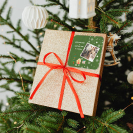 Pegatina Cuadrada Fotos de la familia Evergreen de navidad