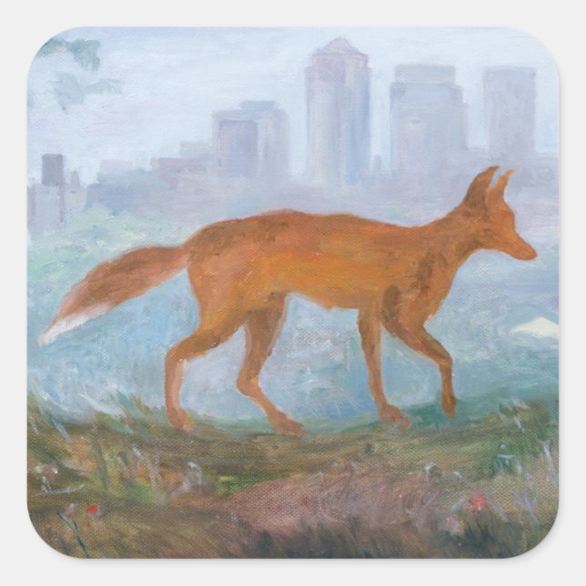 Pegatina Cuadrada Fox 2006 del Siglo XXI (Anverso)