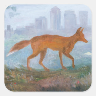 Pegatina Cuadrada Fox 2006 del siglo XXI