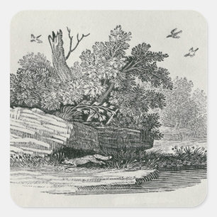 Pegatina Cuadrada Fox escapa, 'La historia general de