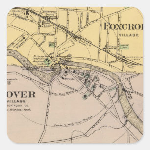 Pegatina Cuadrada Foxcroft, Dover