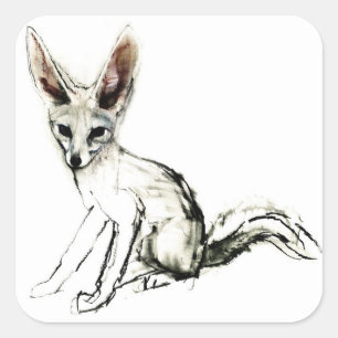 Pegatina Cuadrada Foxy