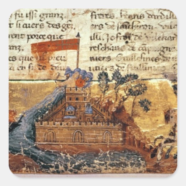 Pegatina Cuadrada Fr 4972 f.1: Jerusalén en las Cruzadas (Anverso)