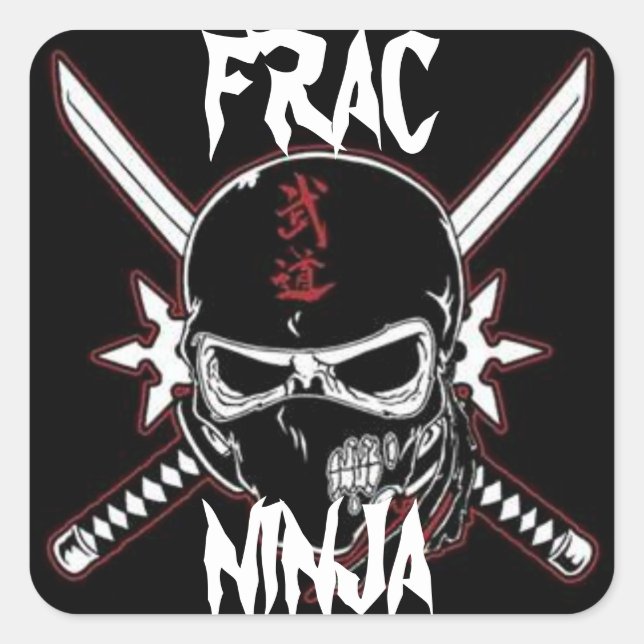 Pegatina Cuadrada Frac ninja (Anverso)