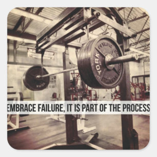 Pegatina Cuadrada FRACASO DE ABRAZO. Motivación de la preparación de