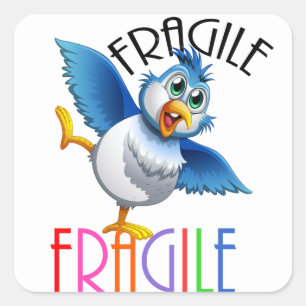 PEGATINA CUADRADA FRAGILE