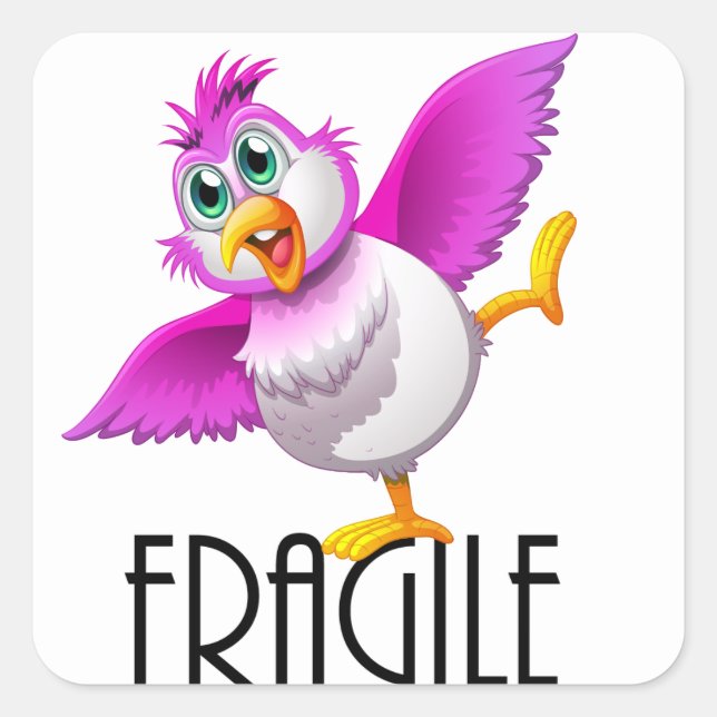 PEGATINA CUADRADA FRAGILE (Anverso)