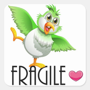 PEGATINA CUADRADA FRAGILE