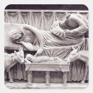 Pegatina Cuadrada Fragmento de la cruz-pantalla