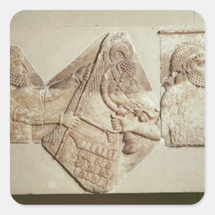 Pegatina Cuadrada Fragmento del tributarios medianos de