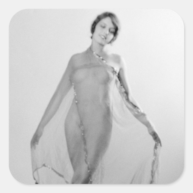 Pegatina Cuadrada Francesca a Bella Ragazza, bella Chica italiana (Anverso)