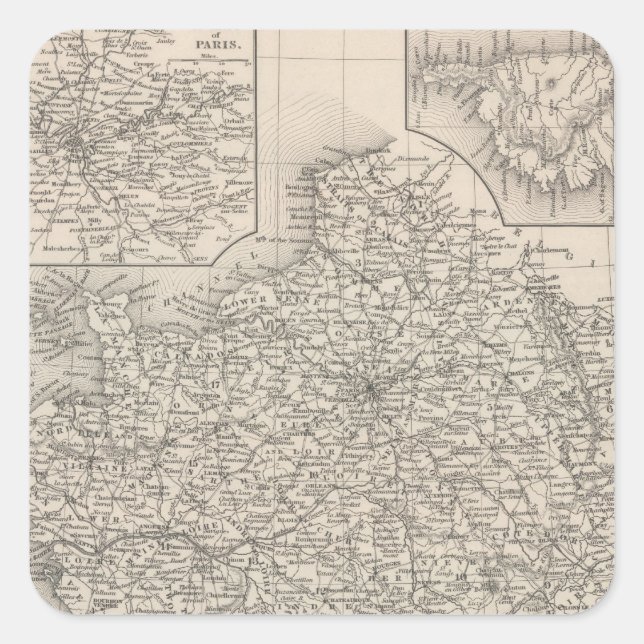 Pegatina Cuadrada Francia (Anverso)