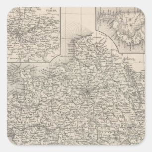 Pegatina Cuadrada Francia