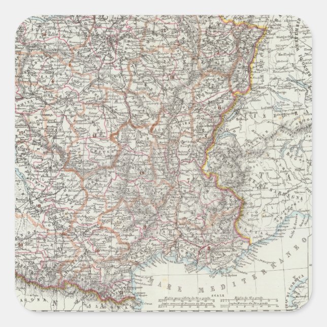 Pegatina Cuadrada Francia 10 (Anverso)