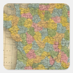 Pegatina Cuadrada Francia 14