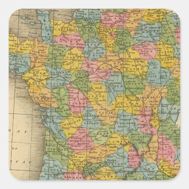 Pegatina Cuadrada Francia 14 (Anverso)