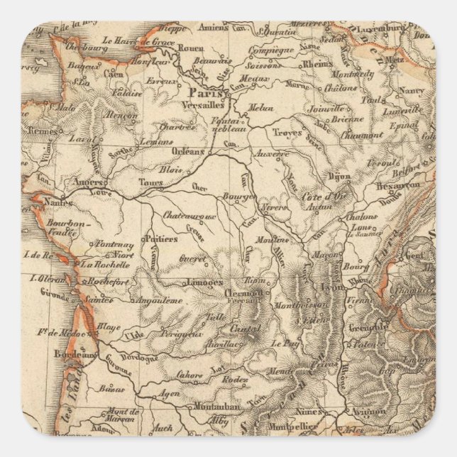 Pegatina Cuadrada Francia 15 (Anverso)