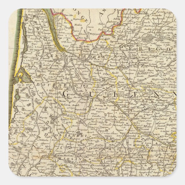 Pegatina Cuadrada Francia 20 (Anverso)