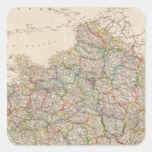 Pegatina Cuadrada Francia 24